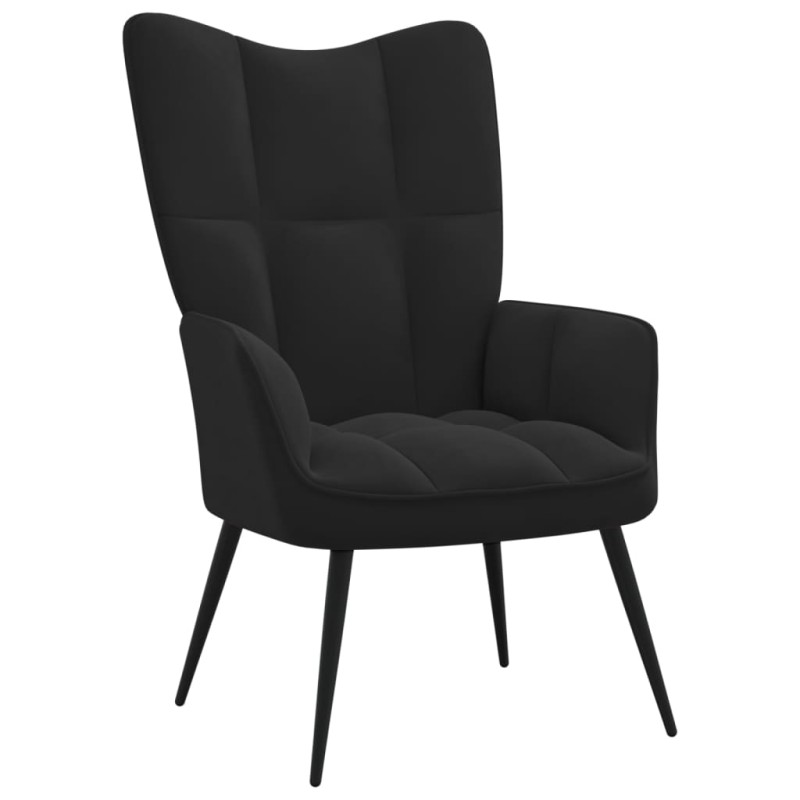vidaXL Relaxsessel Schwarz Samt vidaXL Relaxsessel Schwarz Samt