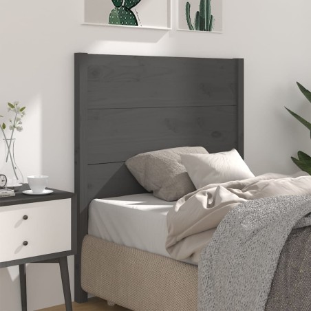 vidaXL Kopfteil Grau 106x4x100 cm Massivholz Kiefer