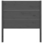 vidaXL Kopfteil Grau 106x4x100 cm Massivholz Kiefer