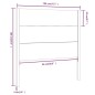 vidaXL Kopfteil Grau 106x4x100 cm Massivholz Kiefer