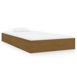 vidaXL Massivholzbett Honigbraun 90x200 cm