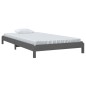 vidaXL Stapelbett Grau 100x200 cm Massivholz Kiefer vidaXL Stapelbett Grau 100x200 cm Massivholz Kiefer