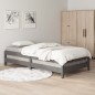 vidaXL Stapelbett Grau 100x200 cm Massivholz Kiefer vidaXL Stapelbett Grau 100x200 cm Massivholz Kiefer