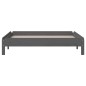 vidaXL Stapelbett Grau 100x200 cm Massivholz Kiefer vidaXL Stapelbett Grau 100x200 cm Massivholz Kiefer