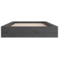 vidaXL Massivholzbett Grau 140x190 cm vidaXL Massivholzbett Grau 140x190 cm