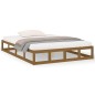 vidaXL Massivholzbett Honigbraun 135x190 cm vidaXL Massivholzbett Honigbraun 135x190 cm