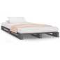 vidaXL Palettenbett Grau 75x190 cm Massivholz Kiefer vidaXL Palettenbett Grau 75x190 cm Massivholz Kiefer
