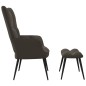 vidaXL Relaxsessel mit Hocker Dunkelgrau Samt vidaXL Relaxsessel mit Hocker Dunkelgrau Samt