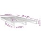 vidaXL Palettenbett Grau 75x190 cm Massivholz Kiefer vidaXL Palettenbett Grau 75x190 cm Massivholz Kiefer