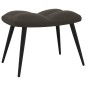 vidaXL Relaxsessel mit Hocker Dunkelgrau Samt vidaXL Relaxsessel mit Hocker Dunkelgrau Samt