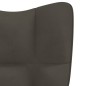 vidaXL Relaxsessel mit Hocker Dunkelgrau Samt vidaXL Relaxsessel mit Hocker Dunkelgrau Samt