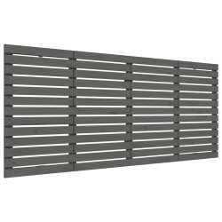 vidaXL Wand-Kopfteil Grau 186x3x91,5 cm Massivholz Kiefer