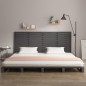 vidaXL Wand-Kopfteil Grau 186x3x91,5 cm Massivholz Kiefer