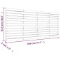 vidaXL Wand-Kopfteil Grau 186x3x91,5 cm Massivholz Kiefer