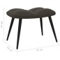 vidaXL Relaxsessel mit Hocker Dunkelgrau Samt vidaXL Relaxsessel mit Hocker Dunkelgrau Samt