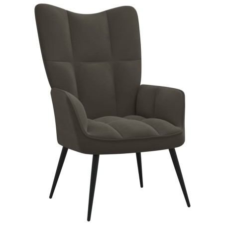 vidaXL Relaxsessel Dunkelgrau Samt