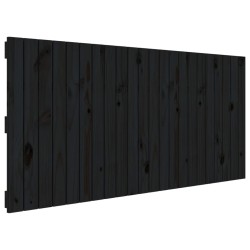 vidaXL Wand-Kopfteil Schwarz 140x3x60 cm Massivholz Kiefer
