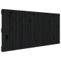 vidaXL Wand-Kopfteil Schwarz 140x3x60 cm Massivholz Kiefer
