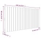 vidaXL Wand-Kopfteil Schwarz 140x3x60 cm Massivholz Kiefer