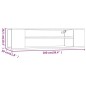 vidaXL TV-Wandschrank Räuchereiche 100x30x26,5 cm Holzwerkstoff vidaXL TV-Wandschrank Räuchereiche 100x30x26,5 cm Holzwerkstoff