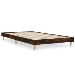 vidaXL Bettgestell Räuchereiche 100x200 cm Holzwerkstoff