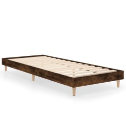 vidaXL Bettgestell Räuchereiche 75x190 cm Holzwerkstoff