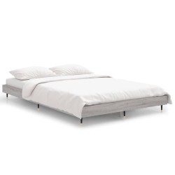 vidaXL Bettgestell Grau Sonoma 120x190 cm Holzwerkstoff