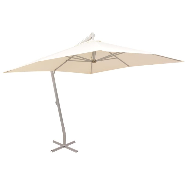 vidaXL Sonnenschirm Ampelschirm 300 x 300 cm Sand Aluminiummast vidaXL Sonnenschirm Ampelschirm 300 x 300 cm Sand Aluminiummast