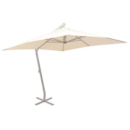 vidaXL Sonnenschirm Ampelschirm 300 x 300 cm Sand Aluminiummast