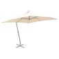 vidaXL Sonnenschirm Ampelschirm 300 x 300 cm Sand Aluminiummast vidaXL Sonnenschirm Ampelschirm 300 x 300 cm Sand Aluminiummast