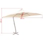 vidaXL Sonnenschirm Ampelschirm 300 x 300 cm Sand Aluminiummast vidaXL Sonnenschirm Ampelschirm 300 x 300 cm Sand Aluminiummast