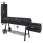 vidaXL Holzkohlegrill Smoker mit Ablage Schwarz XXXL vidaXL Holzkohlegrill Smoker mit Ablage Schwarz XXXL
