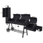 vidaXL Holzkohlegrill Smoker mit Ablage Schwarz XXXL vidaXL Holzkohlegrill Smoker mit Ablage Schwarz XXXL