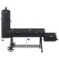 vidaXL Holzkohlegrill Smoker mit Ablage Schwarz XXXL vidaXL Holzkohlegrill Smoker mit Ablage Schwarz XXXL