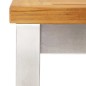 vidaXL Barhocker 2 Stk. Massivholz Teak und Edelstahl vidaXL Barhocker 2 Stk. Massivholz Teak und Edelstahl