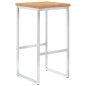 vidaXL Barhocker 4 Stk. Massivholz Teak und Edelstahl vidaXL Barhocker 4 Stk. Massivholz Teak und Edelstahl