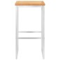 vidaXL Barhocker 4 Stk. Massivholz Teak und Edelstahl vidaXL Barhocker 4 Stk. Massivholz Teak und Edelstahl