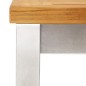 vidaXL Barhocker 4 Stk. Massivholz Teak und Edelstahl vidaXL Barhocker 4 Stk. Massivholz Teak und Edelstahl