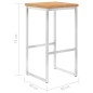 vidaXL Barhocker 4 Stk. Massivholz Teak und Edelstahl vidaXL Barhocker 4 Stk. Massivholz Teak und Edelstahl