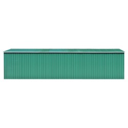 vidaXL Gerätehaus Grün 257x779x181 cm Verzinkter Stahl