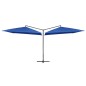 vidaXL Doppelsonnenschirm mit Stahlmast 250×250 cm Azurblau vidaXL Doppelsonnenschirm mit Stahlmast 250×250 cm Azurblau