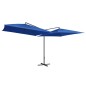 vidaXL Doppelsonnenschirm mit Stahlmast 250×250 cm Azurblau vidaXL Doppelsonnenschirm mit Stahlmast 250×250 cm Azurblau