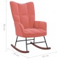 Schaukelstuhl mit Hocker Samt Rosa Schaukelstuhl mit Hocker Samt Rosa