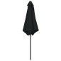 vidaXL Sonnenschirm mit Aluminium-Mast 270 x 246 cm Schwarz