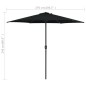 vidaXL Sonnenschirm mit Aluminium-Mast 270 x 246 cm Schwarz