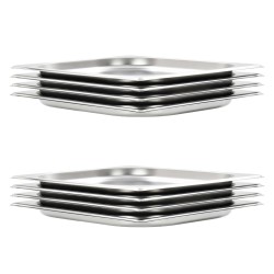 vidaXL Gastronormbehälter 8 Stk. GN 1/2 20 mm Edelstahl 