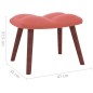 Schaukelstuhl mit Hocker Samt Rosa Schaukelstuhl mit Hocker Samt Rosa