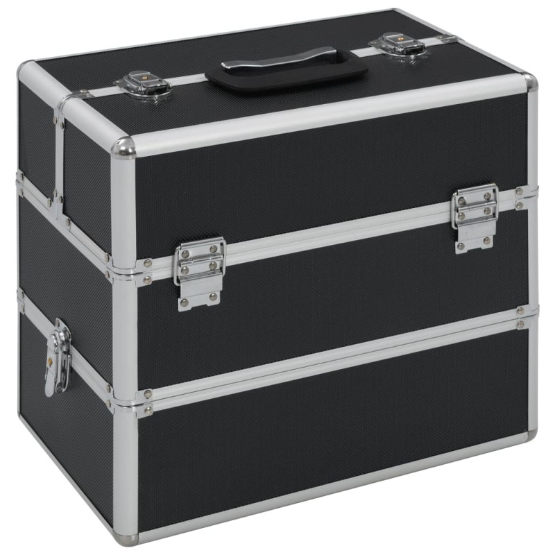 vidaXL Kosmetikkoffer 37x24x35 cm Schwarz Aluminium vidaXL Kosmetikkoffer 37x24x35 cm Schwarz Aluminium