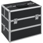 vidaXL Kosmetikkoffer 37x24x35 cm Schwarz Aluminium vidaXL Kosmetikkoffer 37x24x35 cm Schwarz Aluminium