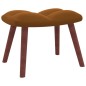 Schaukelstuhl mit Hocker Samt Braun Schaukelstuhl mit Hocker Samt Braun